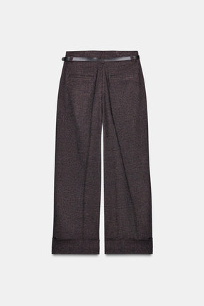 Houndstooth Trousers with Belt