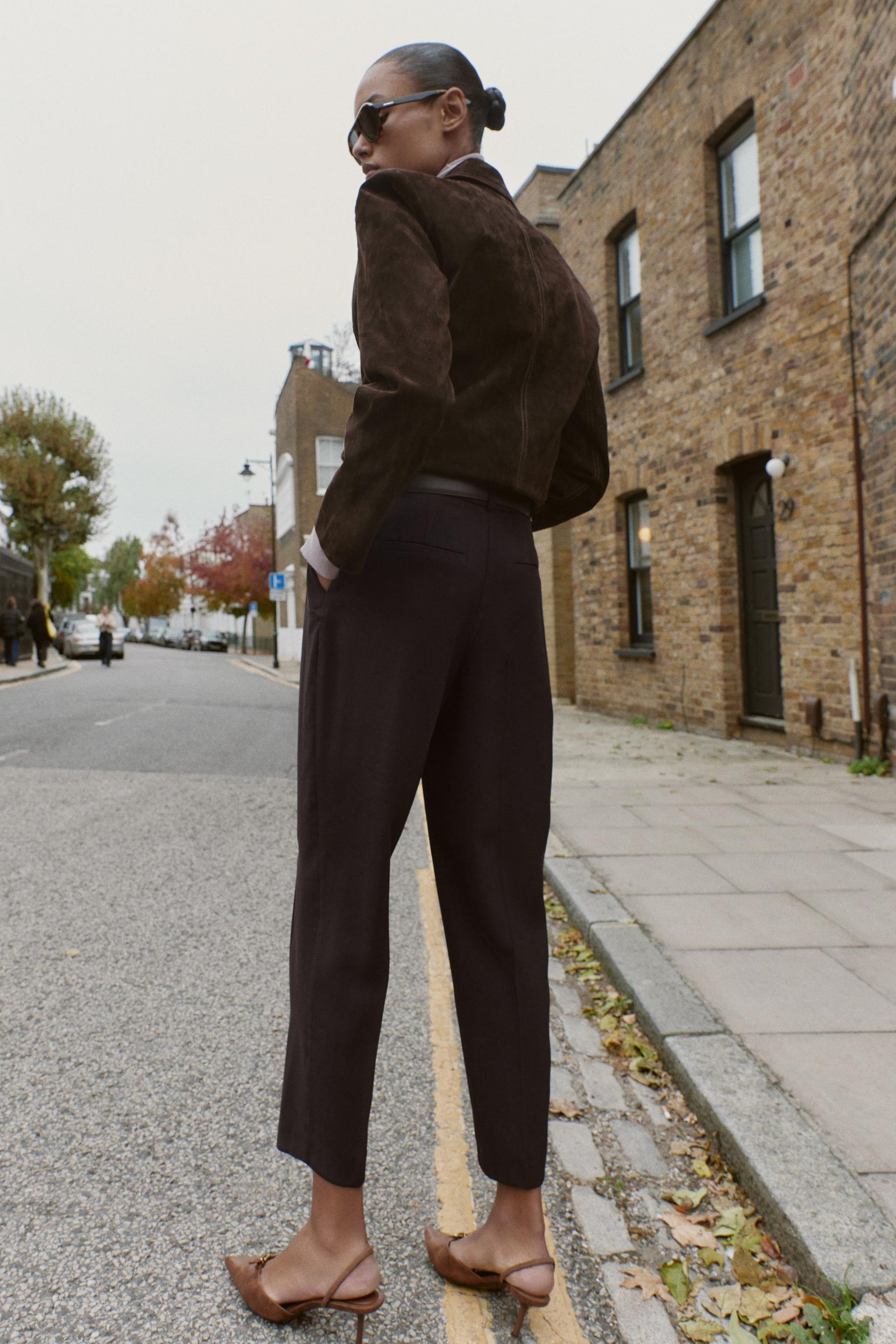 Belted Darted Trousers