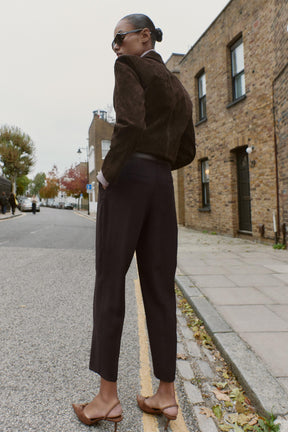 Belted Darted Trousers