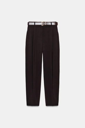 Belted Darted Trousers
