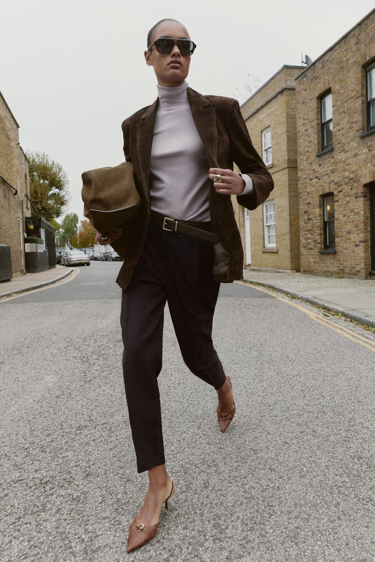 Belted Darted Trousers