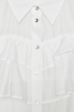 Ruffled Semi-Sheer Top