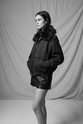 Faux Leather High-Waist Shorts