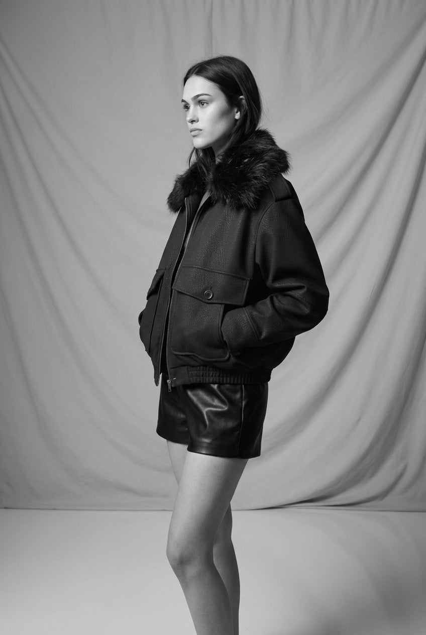 Faux Leather High-Waist Shorts