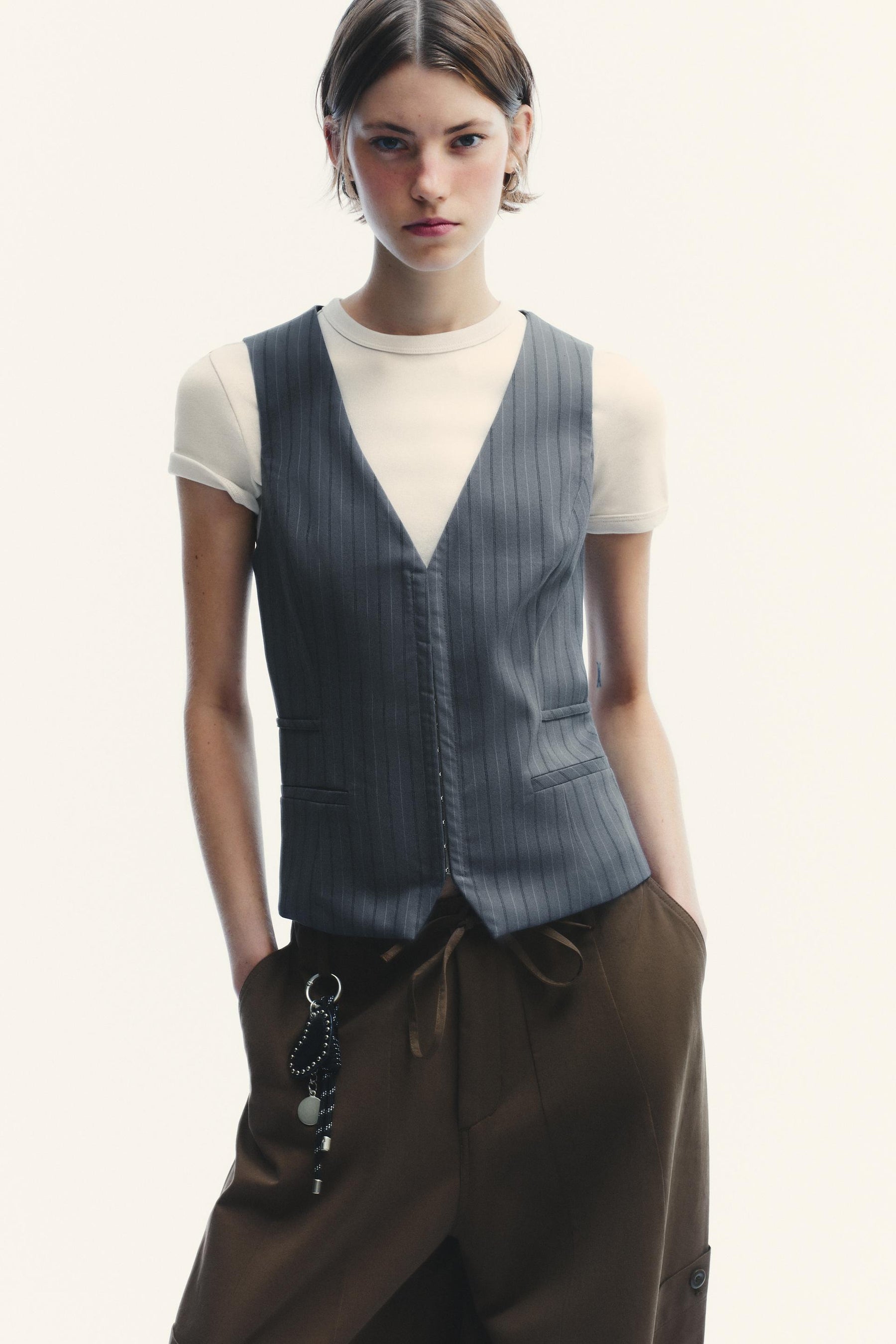Pinstripe waistcoat