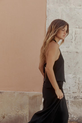 Waistcoat Top with Halter