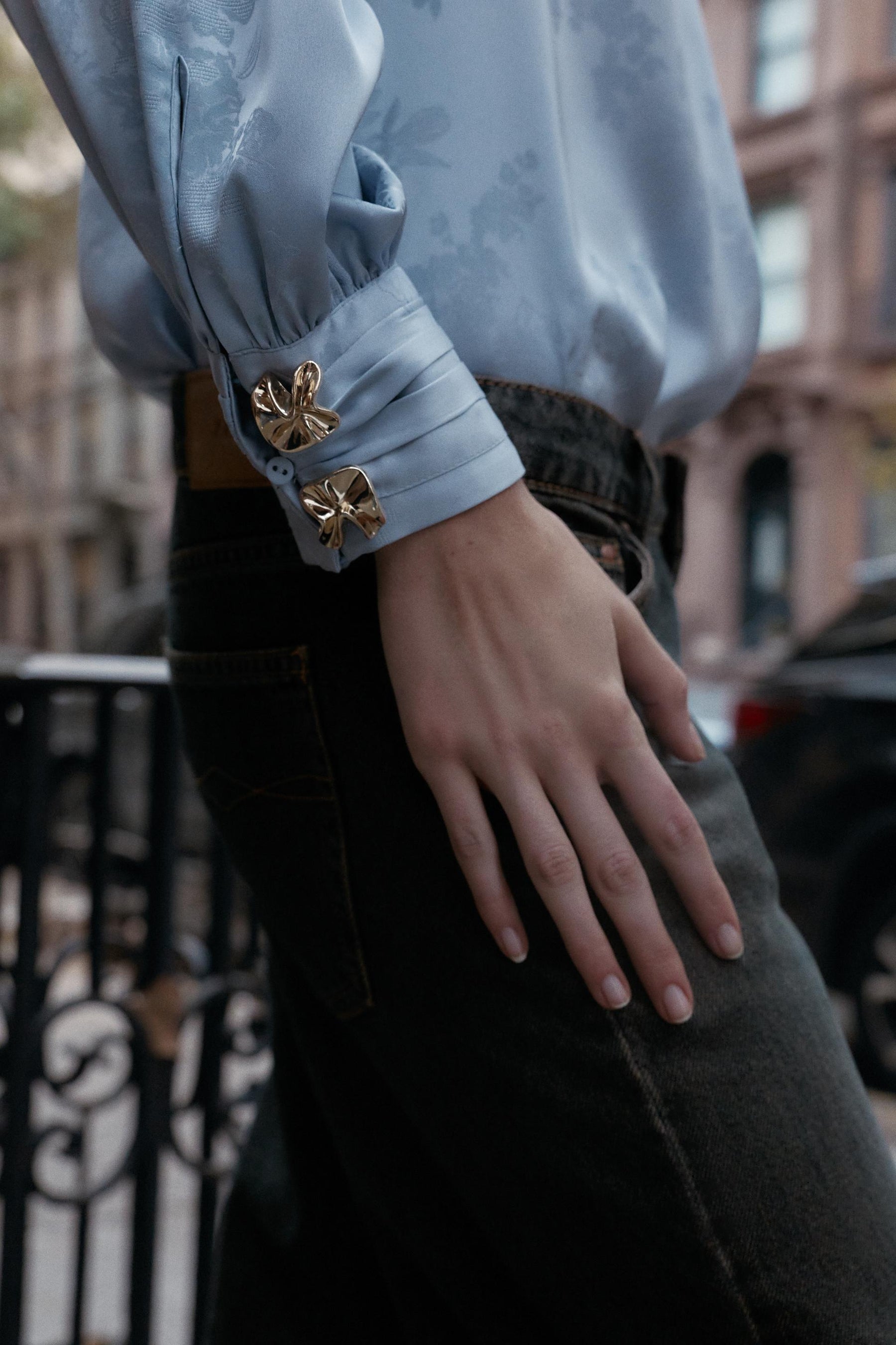 Satin-finish Jacquard Shirt