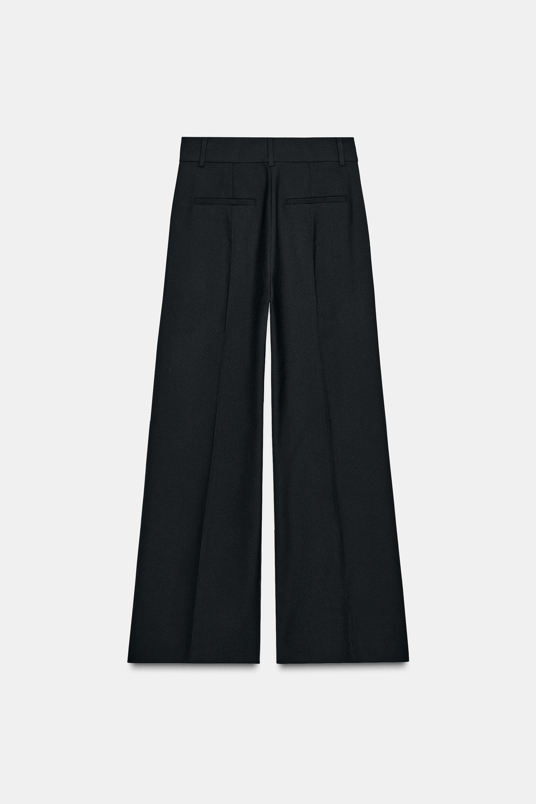 Wide-leg wool trousers