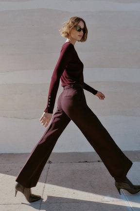 Straight-Leg High-Waist Trousers
