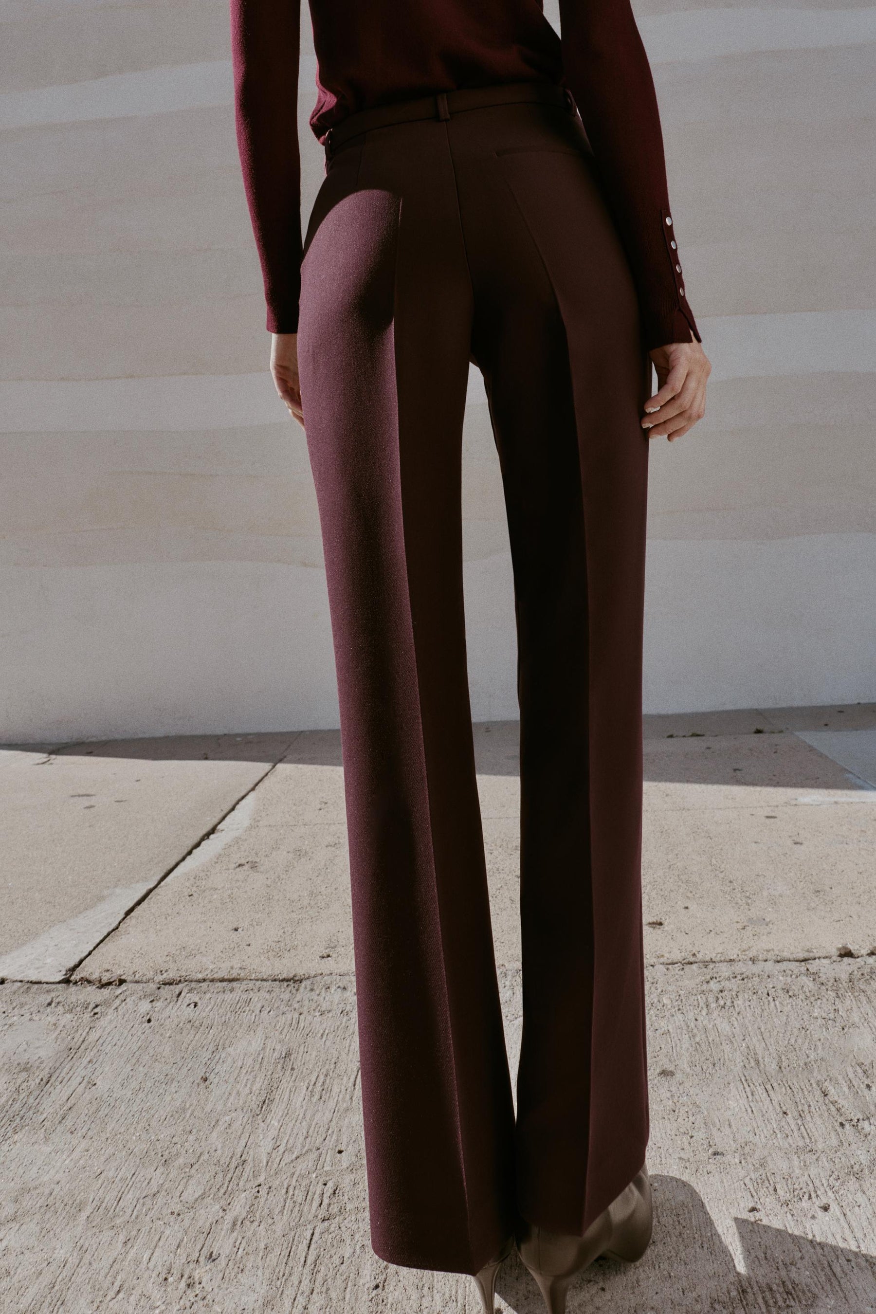 Straight-Leg High-Waist Trousers