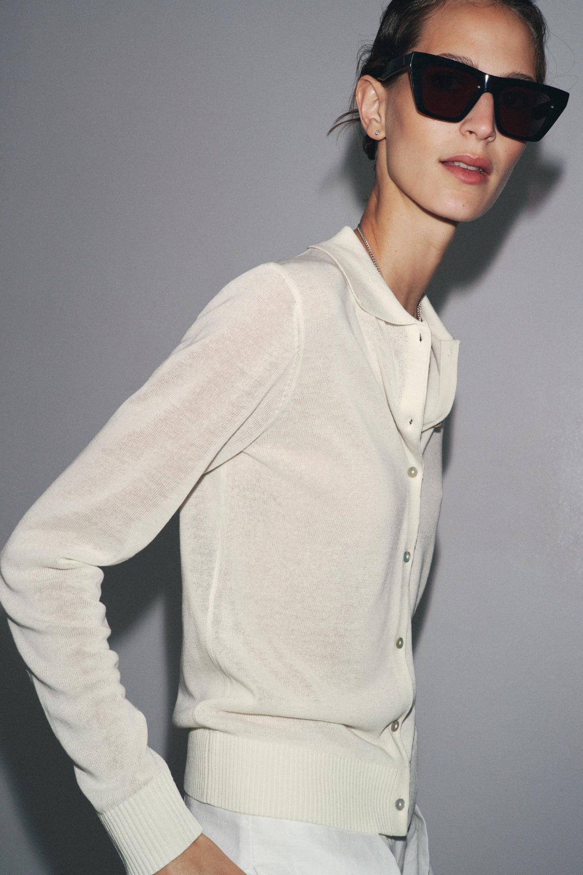 PLAIN KNIT POLO SHIRT - Image 2