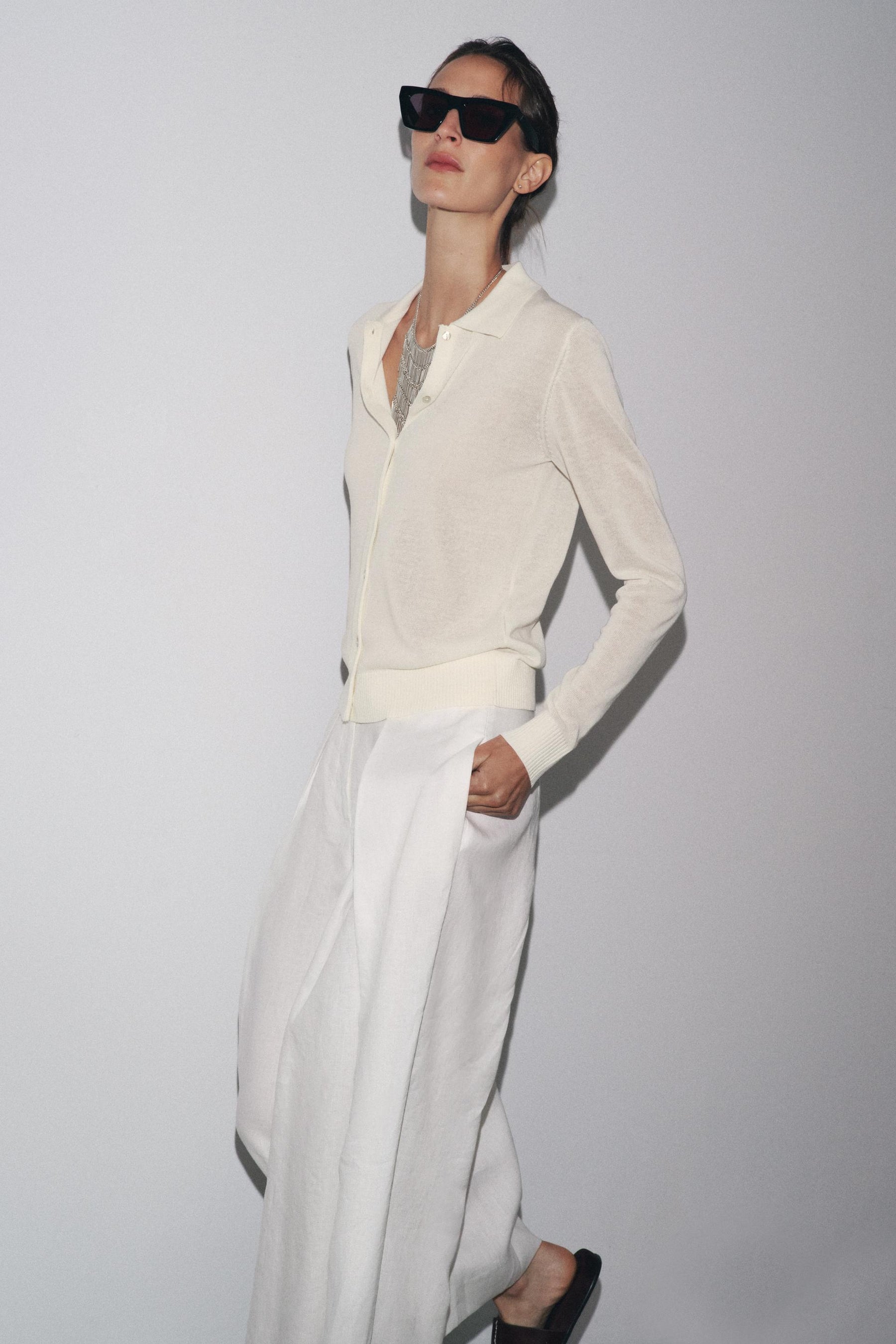 PLAIN KNIT POLO SHIRT - Image 4