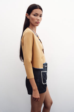 CARDIGAN WITH CONTRAST EMBROIDERY - Image 6