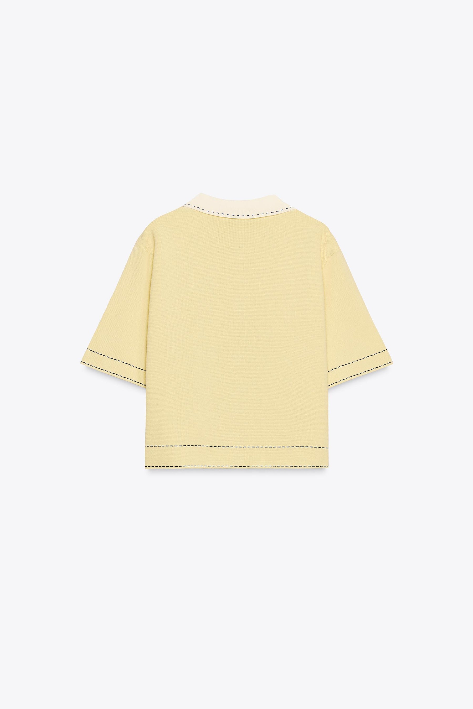 STITCH DETAIL KNIT POLO CARDIGAN - Image 5