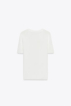 SHORT SLEEVE KNIT TOP - Image 5