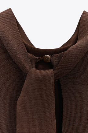 MIDI TUNIC DRESS WITH BOW - Image 8