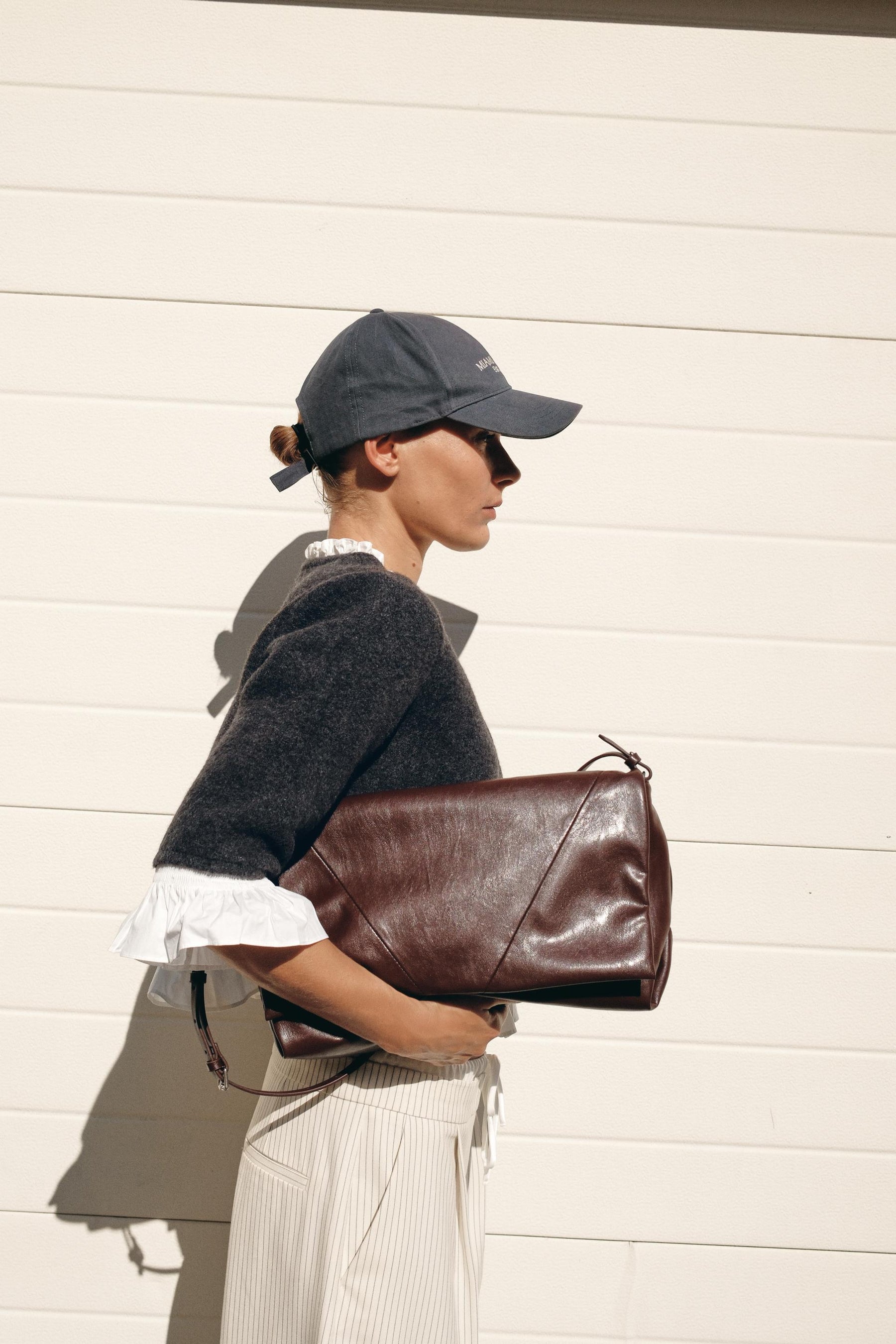 CONTRAST POPLIN CARDIGAN