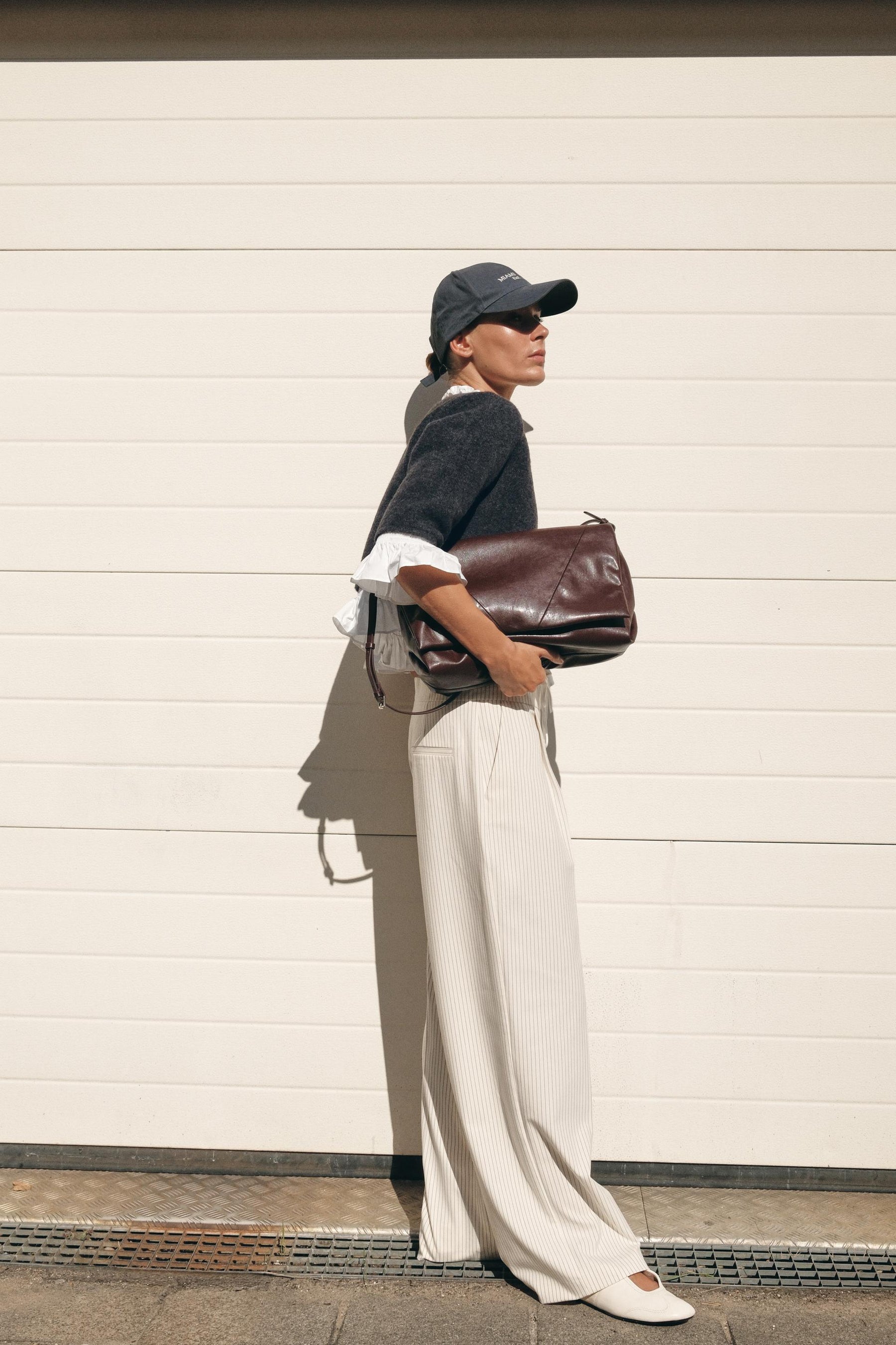 CONTRAST POPLIN CARDIGAN