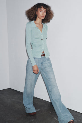 METALLIC THREAD CARDIGAN