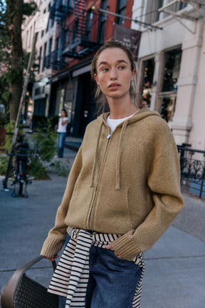 Knit Hooded Sweatshirt