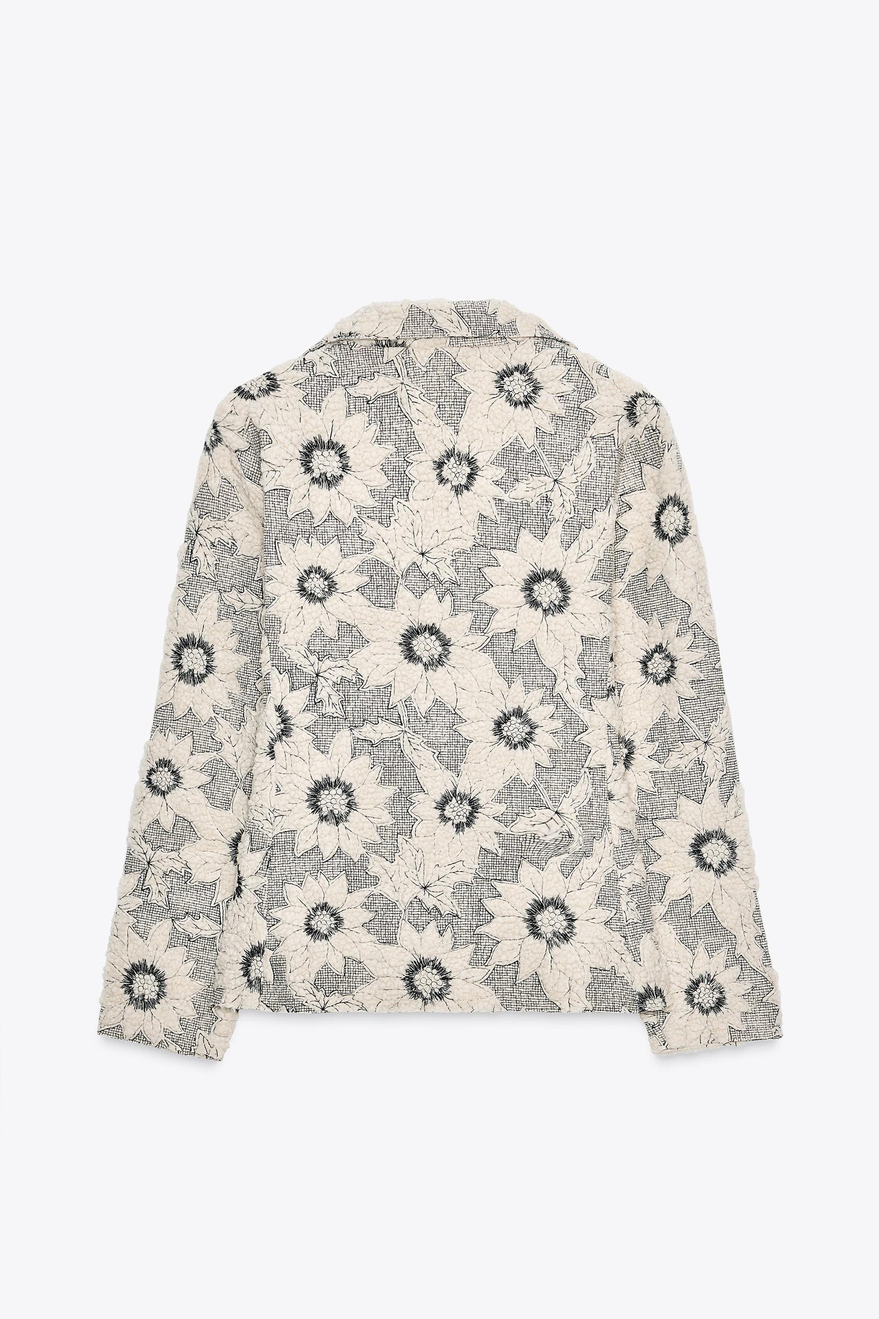 FLORAL TEXTURED BLAZER - Image 5