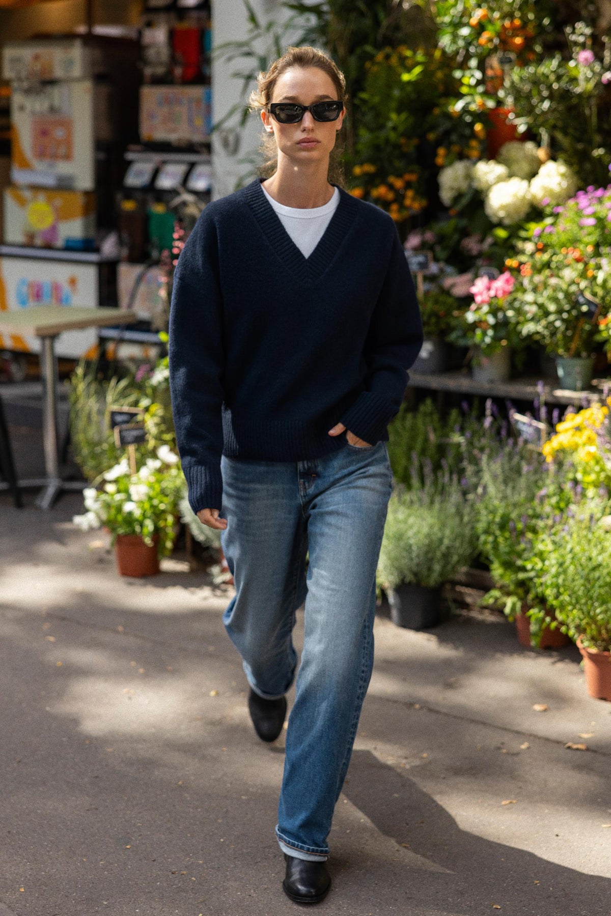 SOFT KNIT V-NECK JUMPER - Image 1