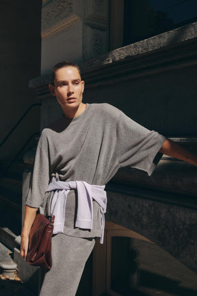 OVERSIZED KNIT SHORT SLEEVE JUMPER - Image 2