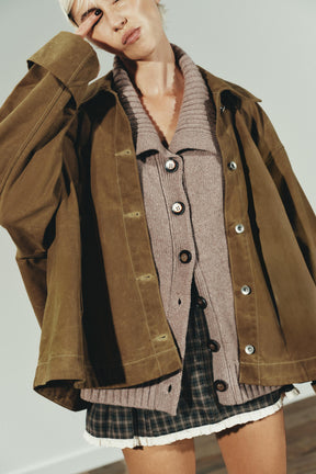 RIBBED TRIM CARDIGAN - Image 4