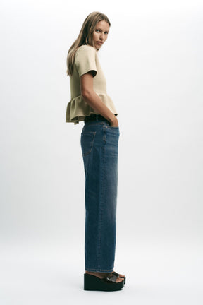 Peplum Cardigan Short Sleeve