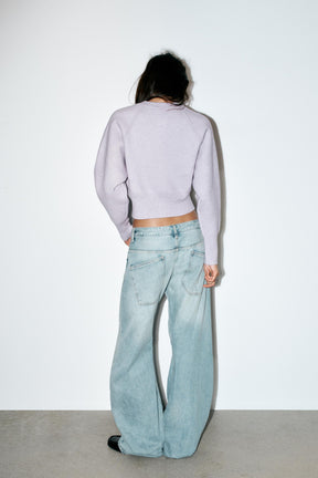 Cropped Knit Cardigan