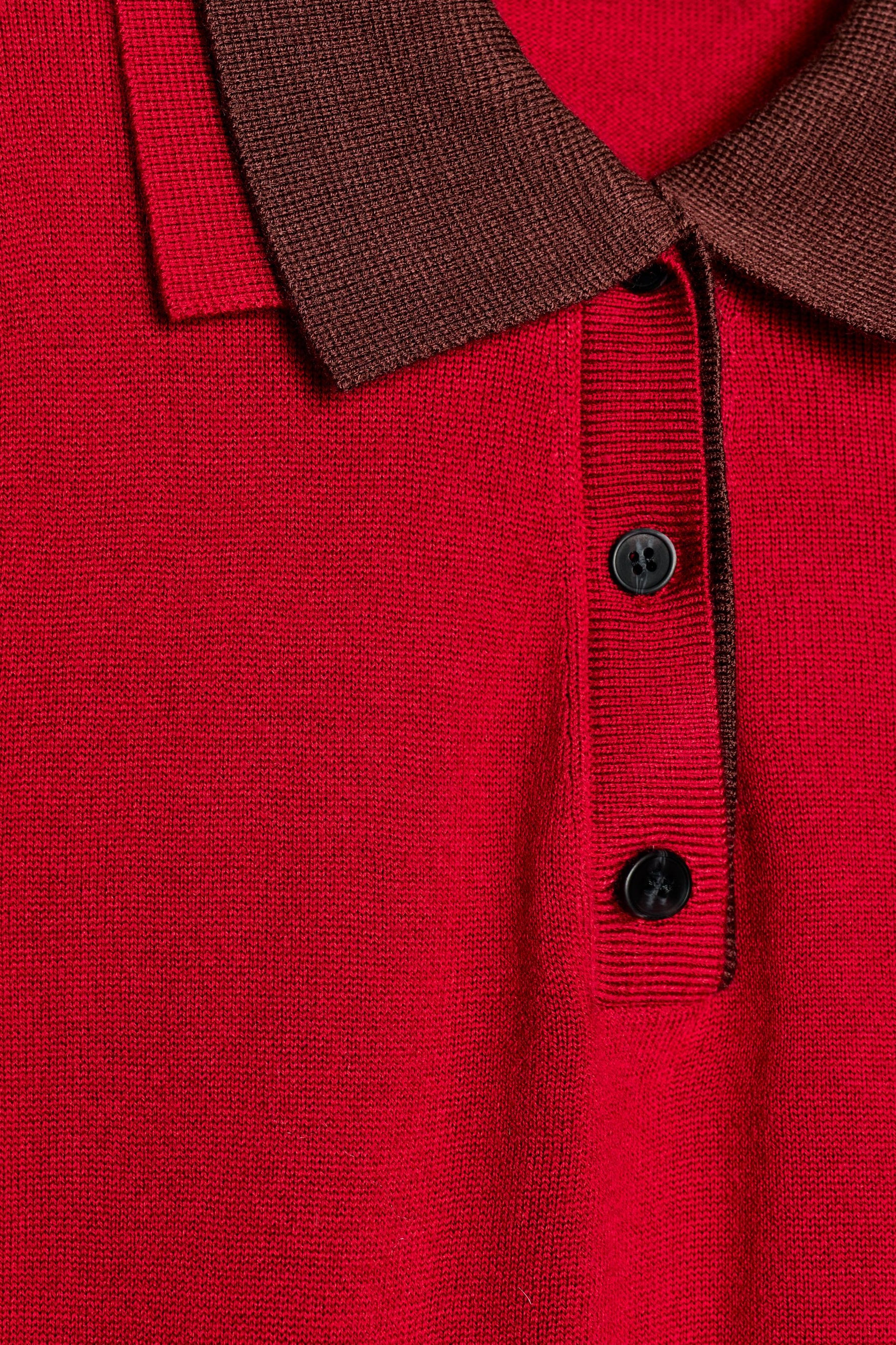 CONTRAST KNIT POLO SHIRT - Image 2