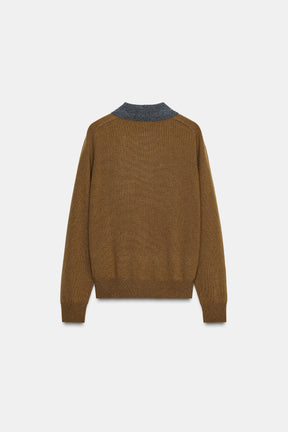 Argyle Knit Polo Shirt