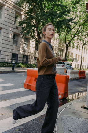 Argyle Knit Polo Shirt