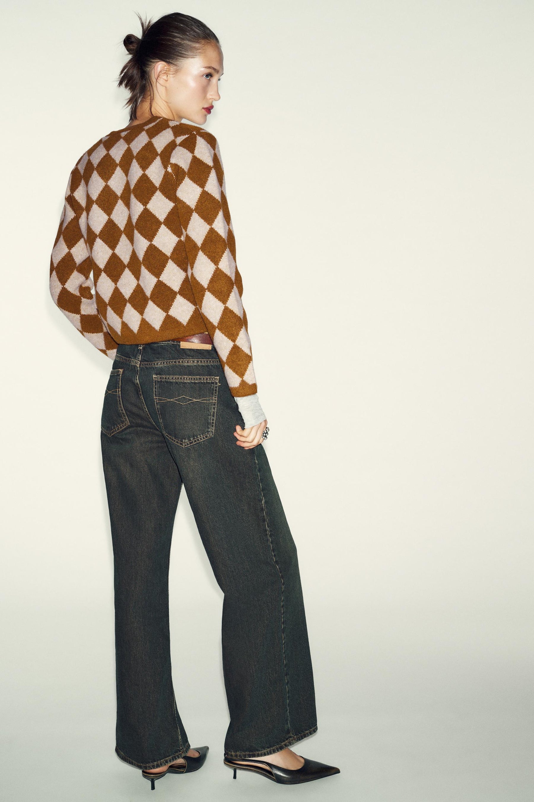 Argyle Knit Cardigan