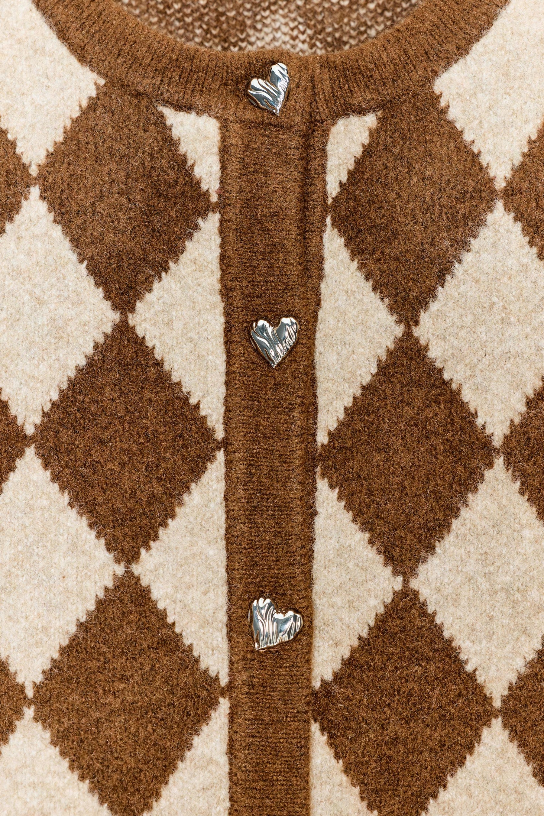 Argyle Knit Cardigan