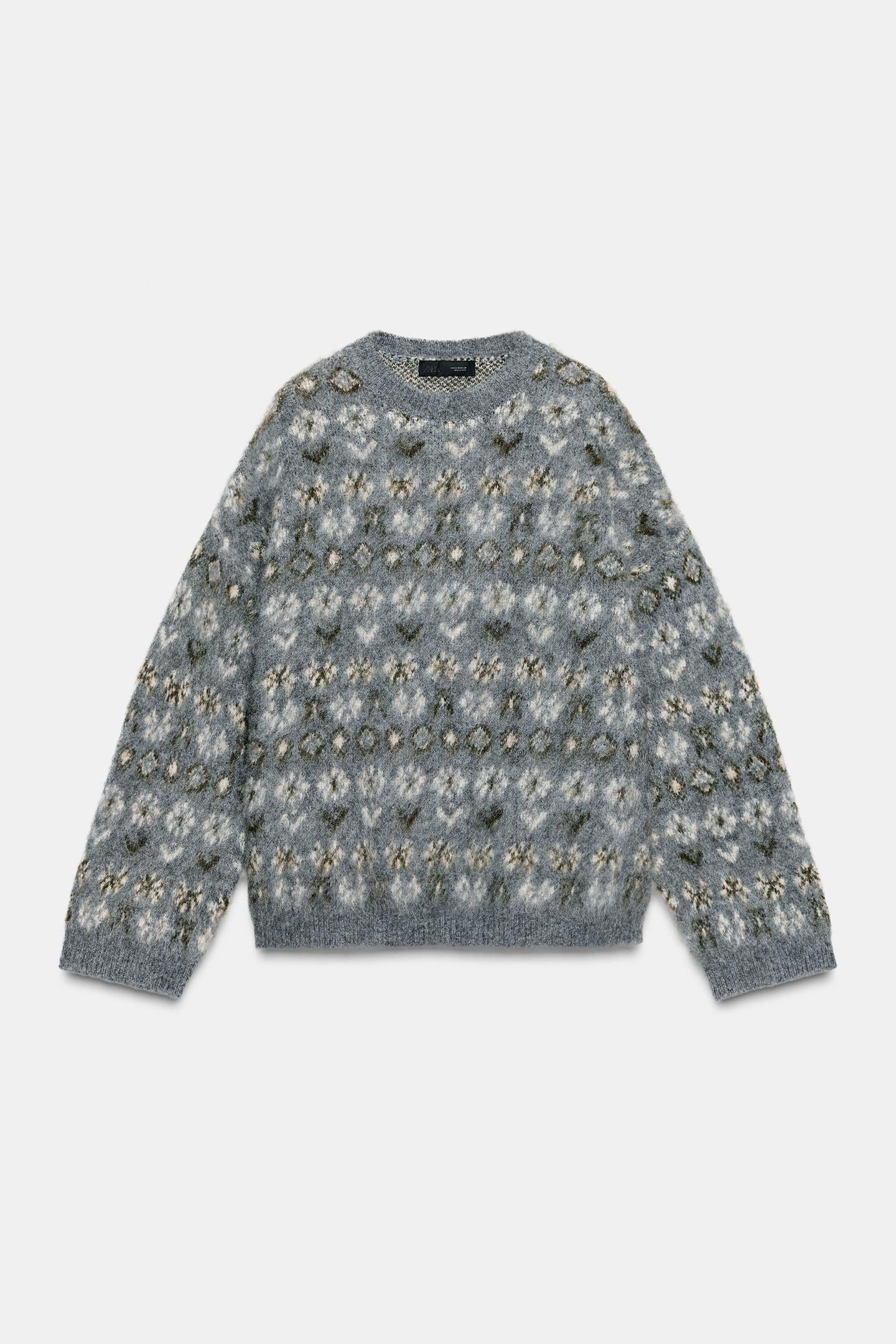 Brushed Jacquard Sweater