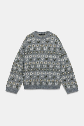Brushed Jacquard Sweater