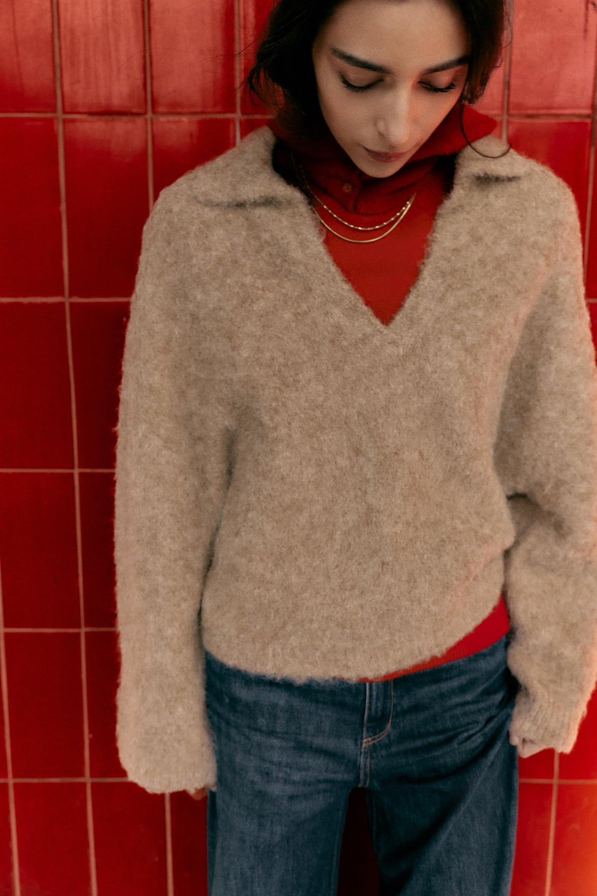 BRUSHED EFFECT KNIT JUMPER - Image 2