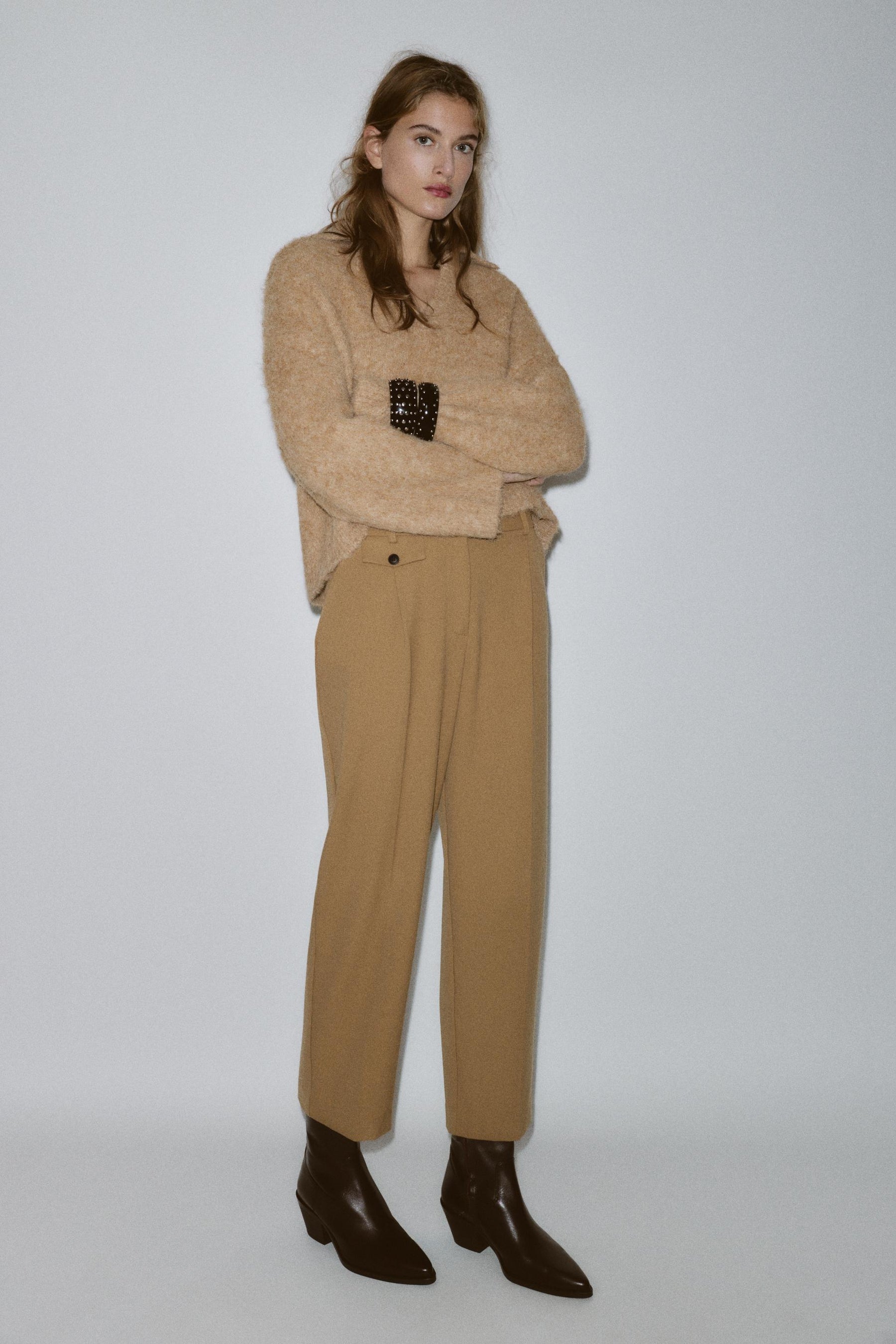 Knit Jumper, Brushed Effect