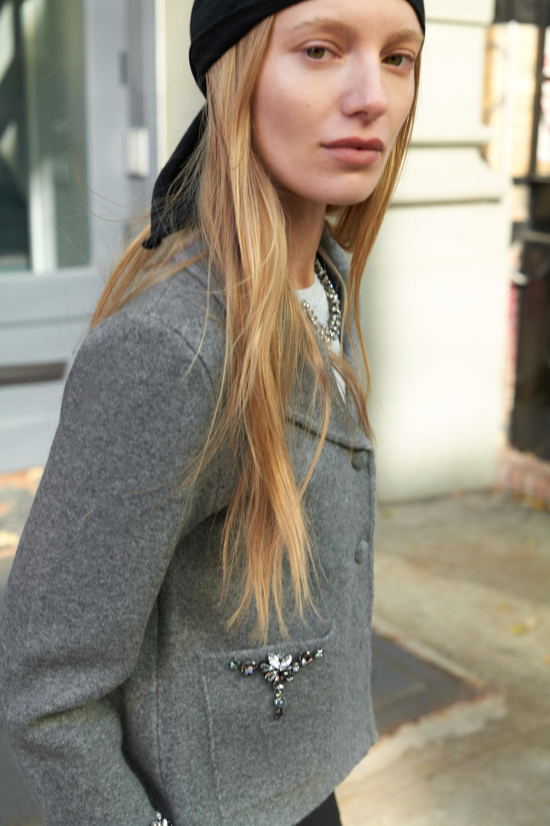 Beaded Knit Cardigan