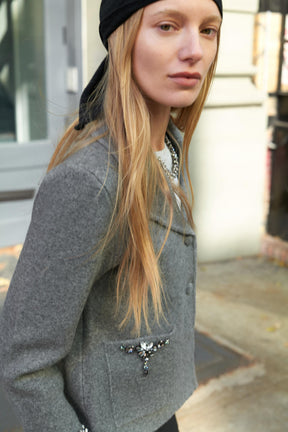 Beaded Knit Cardigan