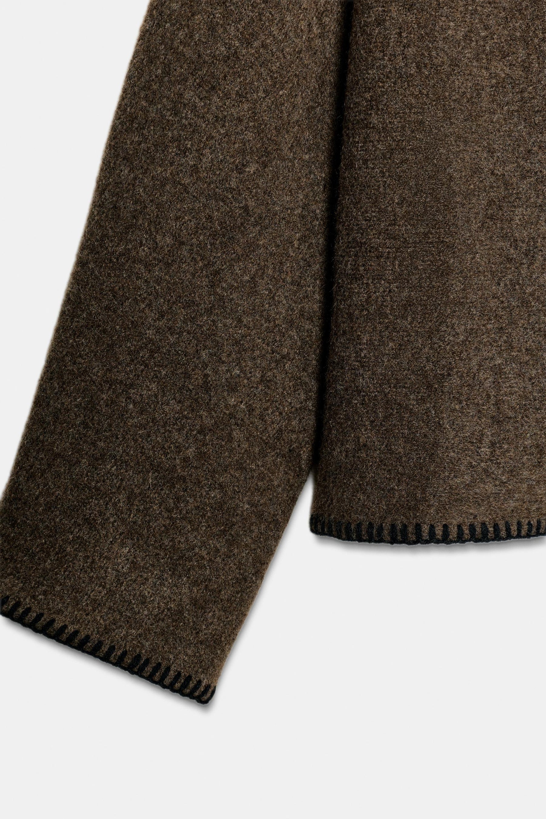 KNIT JUMPER WITH TOPSTITCHING