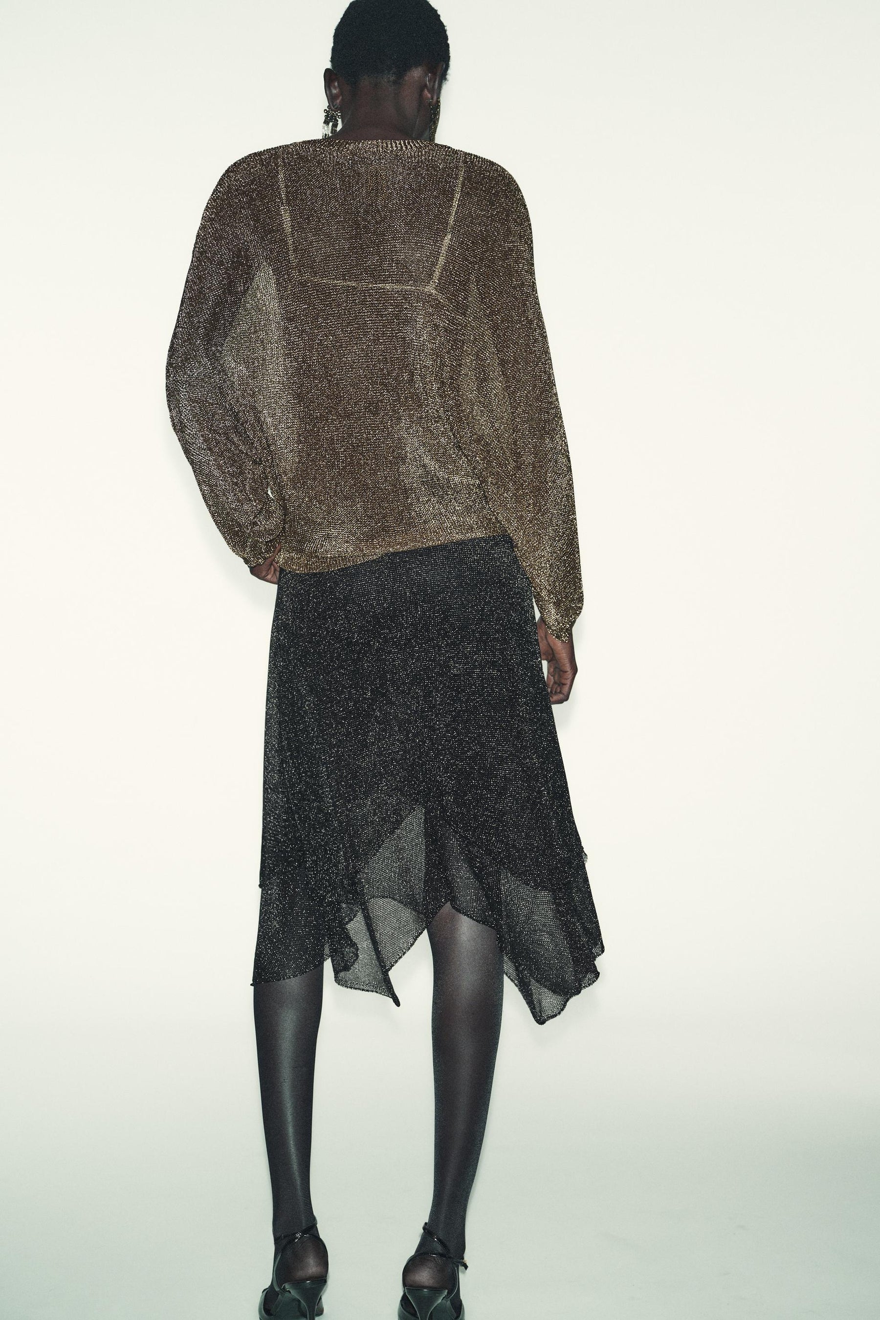 METALLIC KNIT SKIRT - Image 5