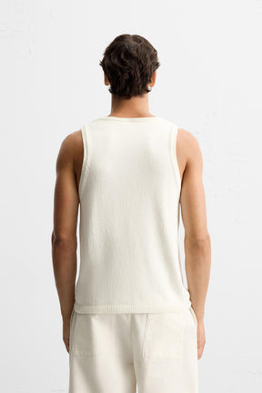 TEXTURED KNIT TANK TOP - Image 3