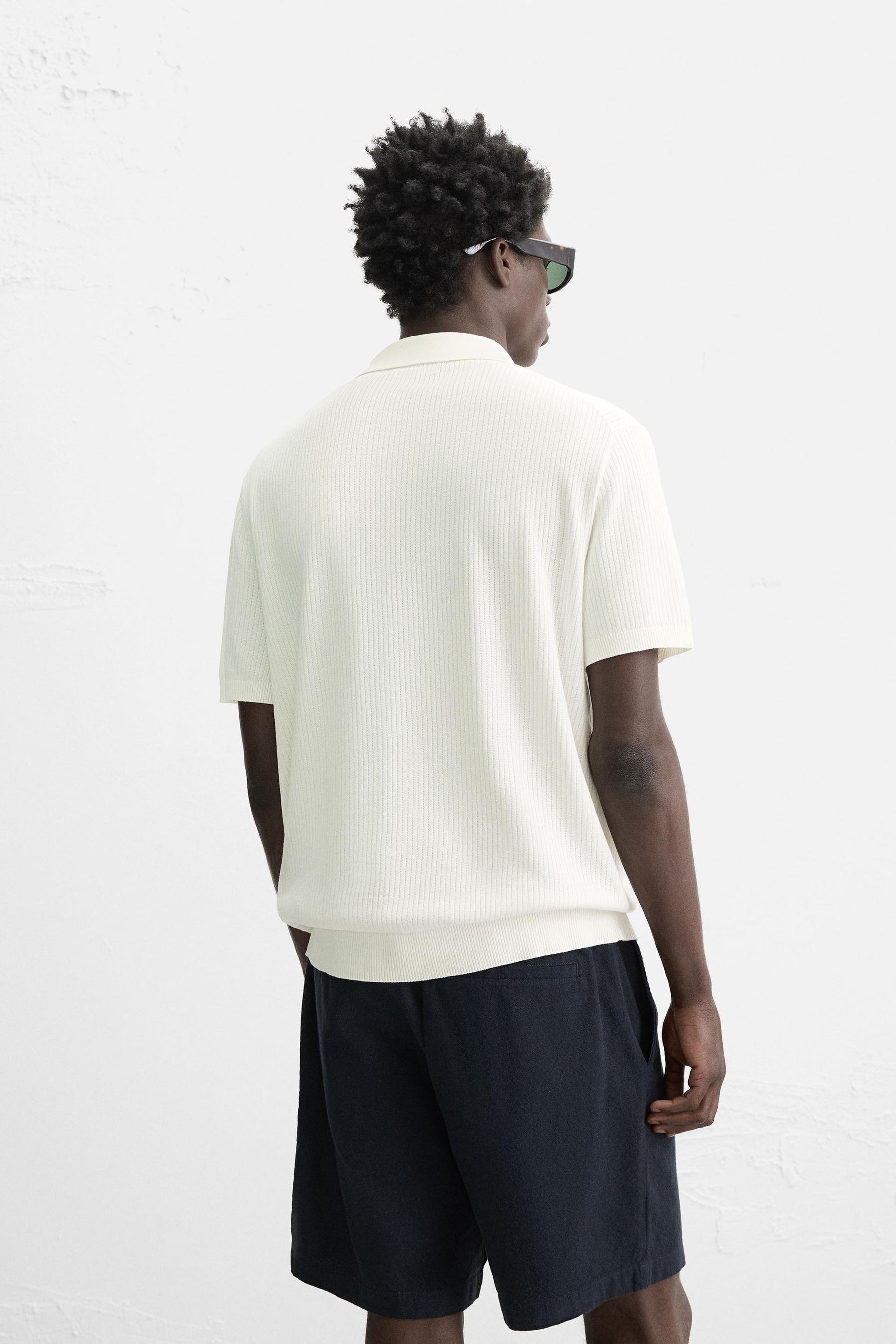 RIB KNIT POLO SHIRT - Image 3