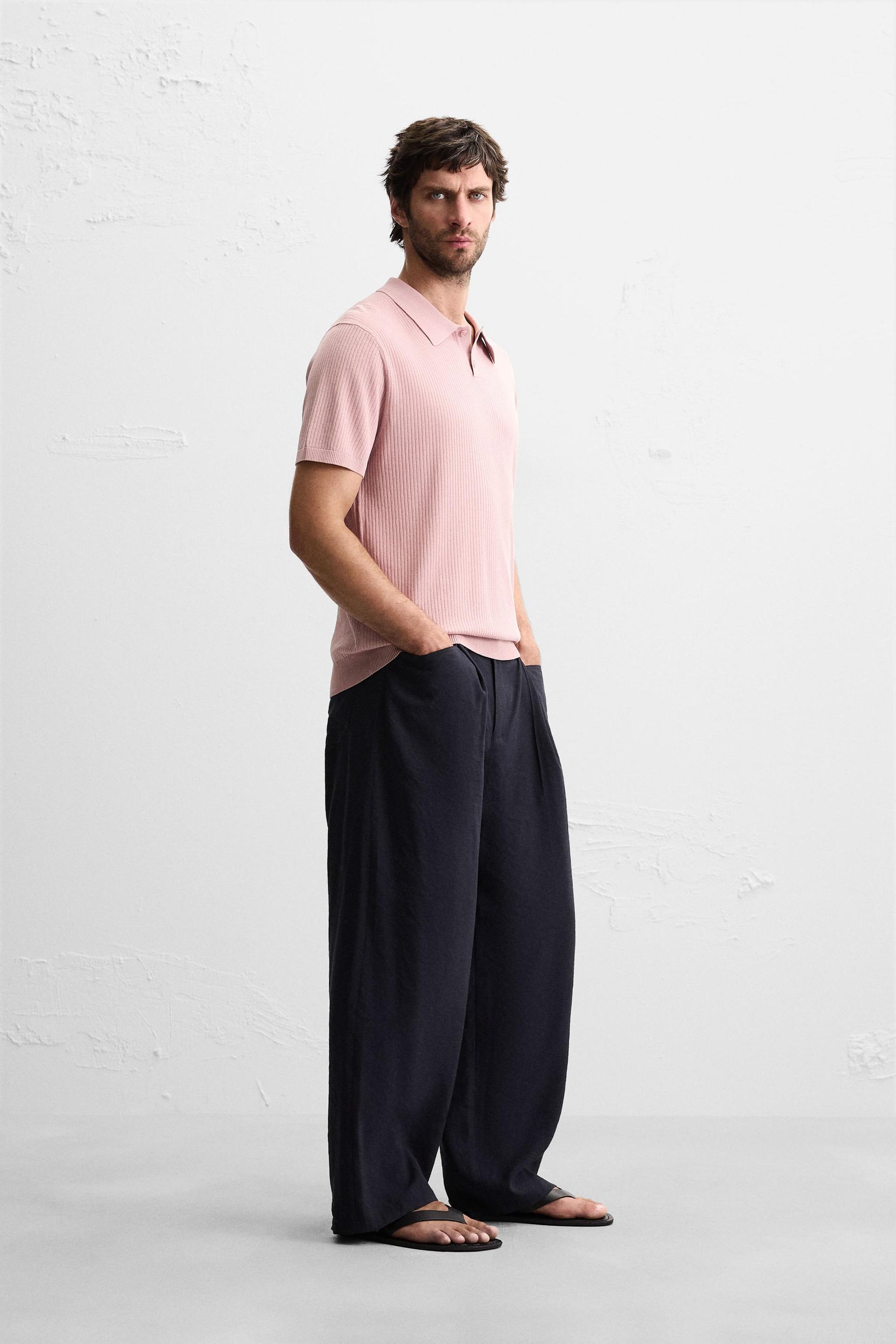 RIB KNIT POLO SHIRT - Image 4