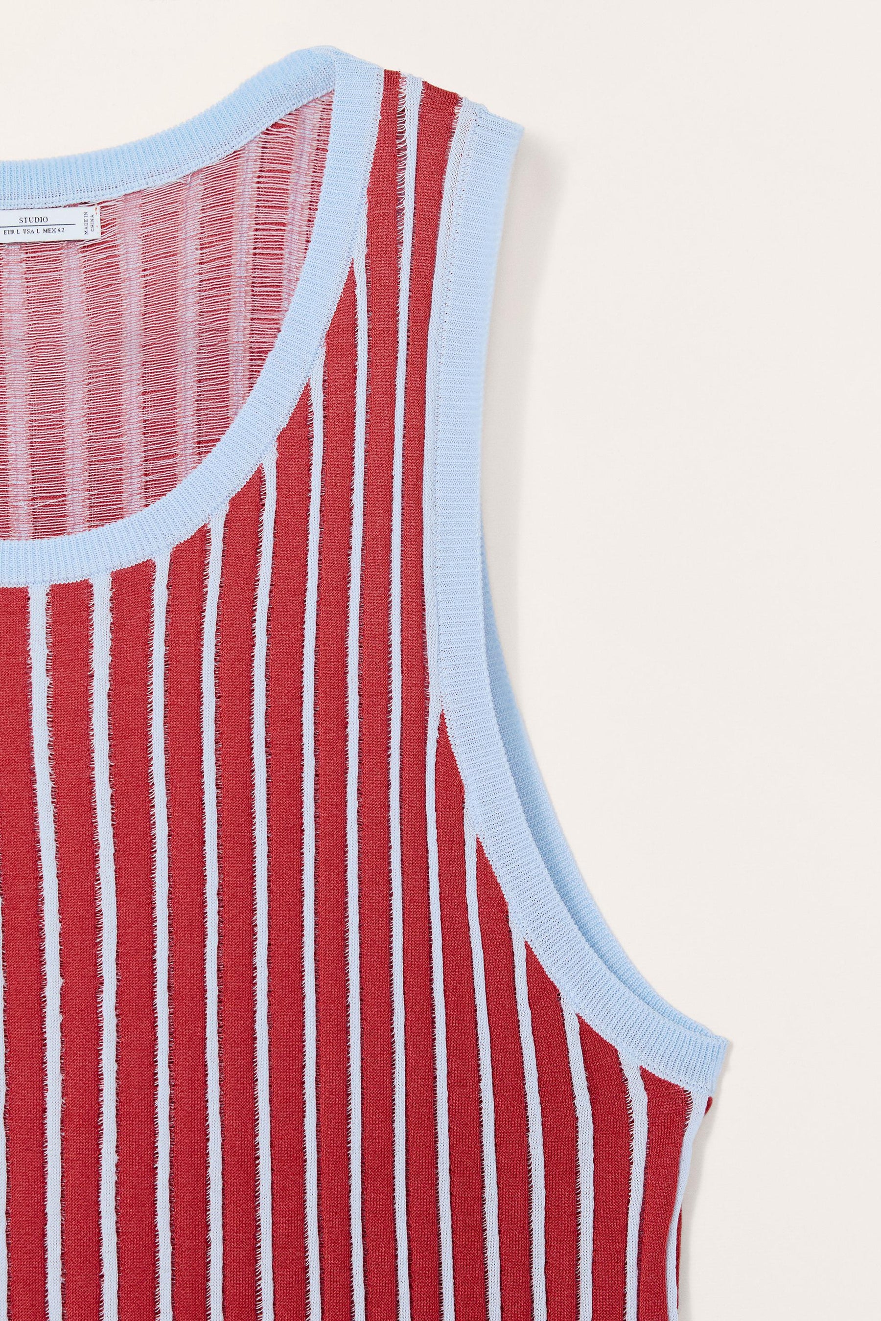 LIMITED EDITION STRIPED JACQUARD KNIT TANK TOP - Image 6