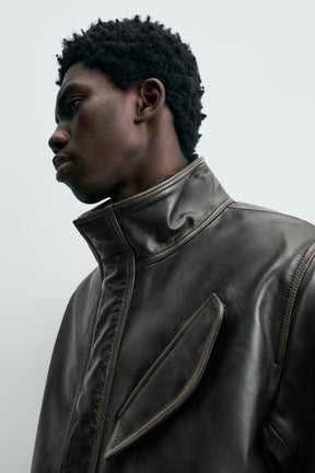 Pocket Leather Jacket