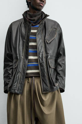 LIMITED EDITION LEATHER JACKET WITH POCKETS - Image 5