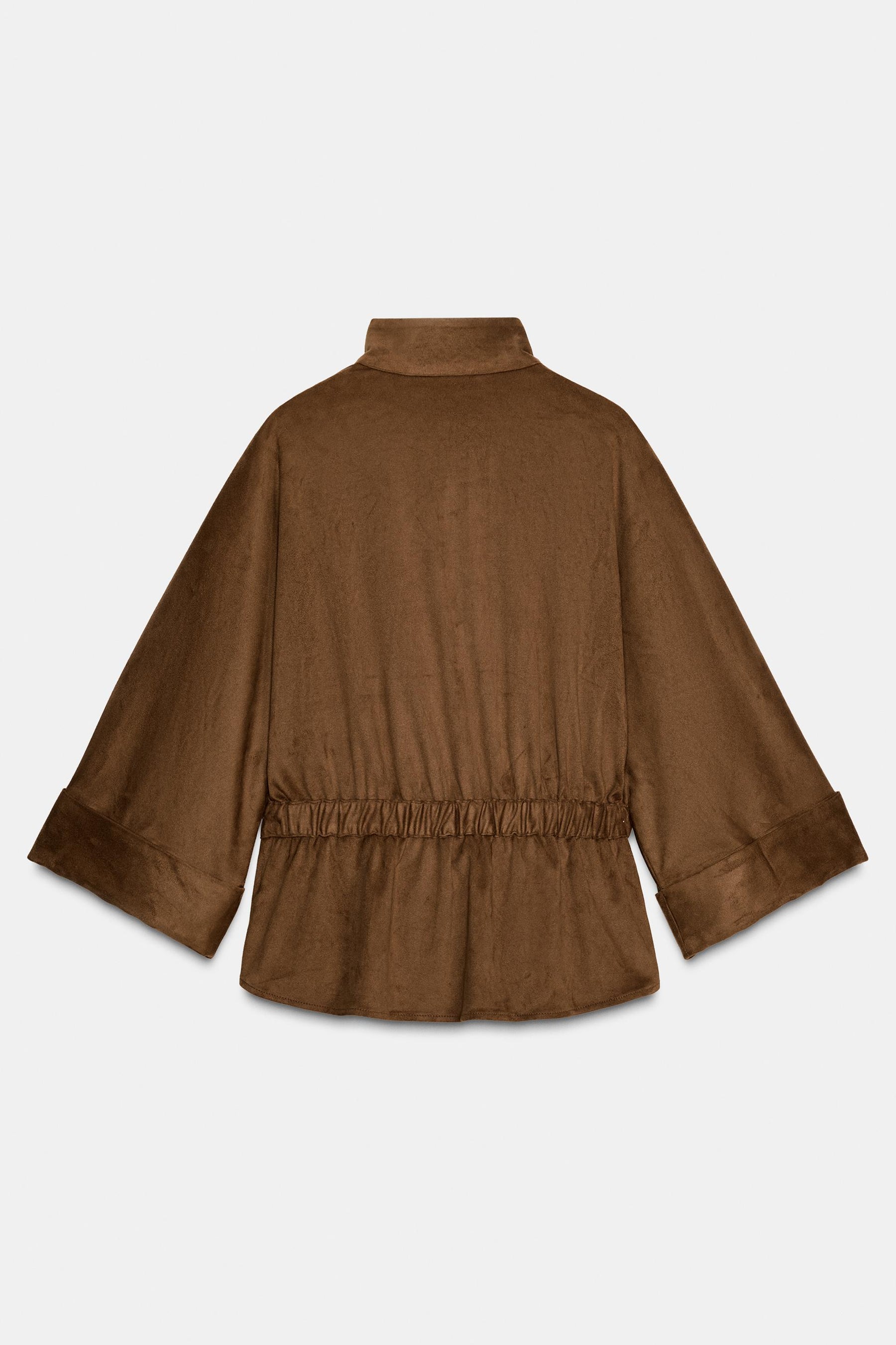 Faux Suede Safari Shirt